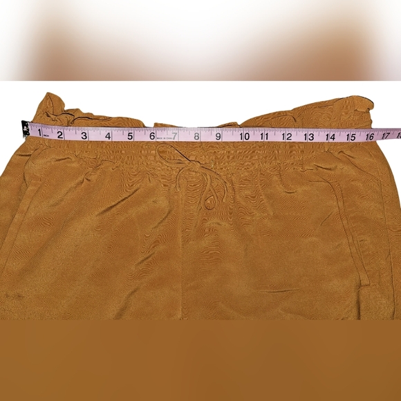 Eileen Fisher Rust Crepe Tencel Pants Ankle Drawstring Comfort Sz M - Picture 9 of 15